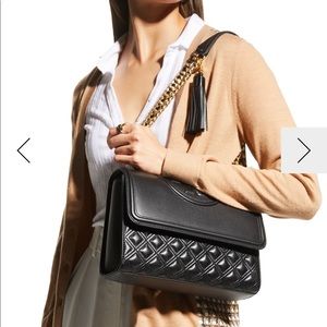 Tory Burch Convertible Fleming Shoulder Bag - Black